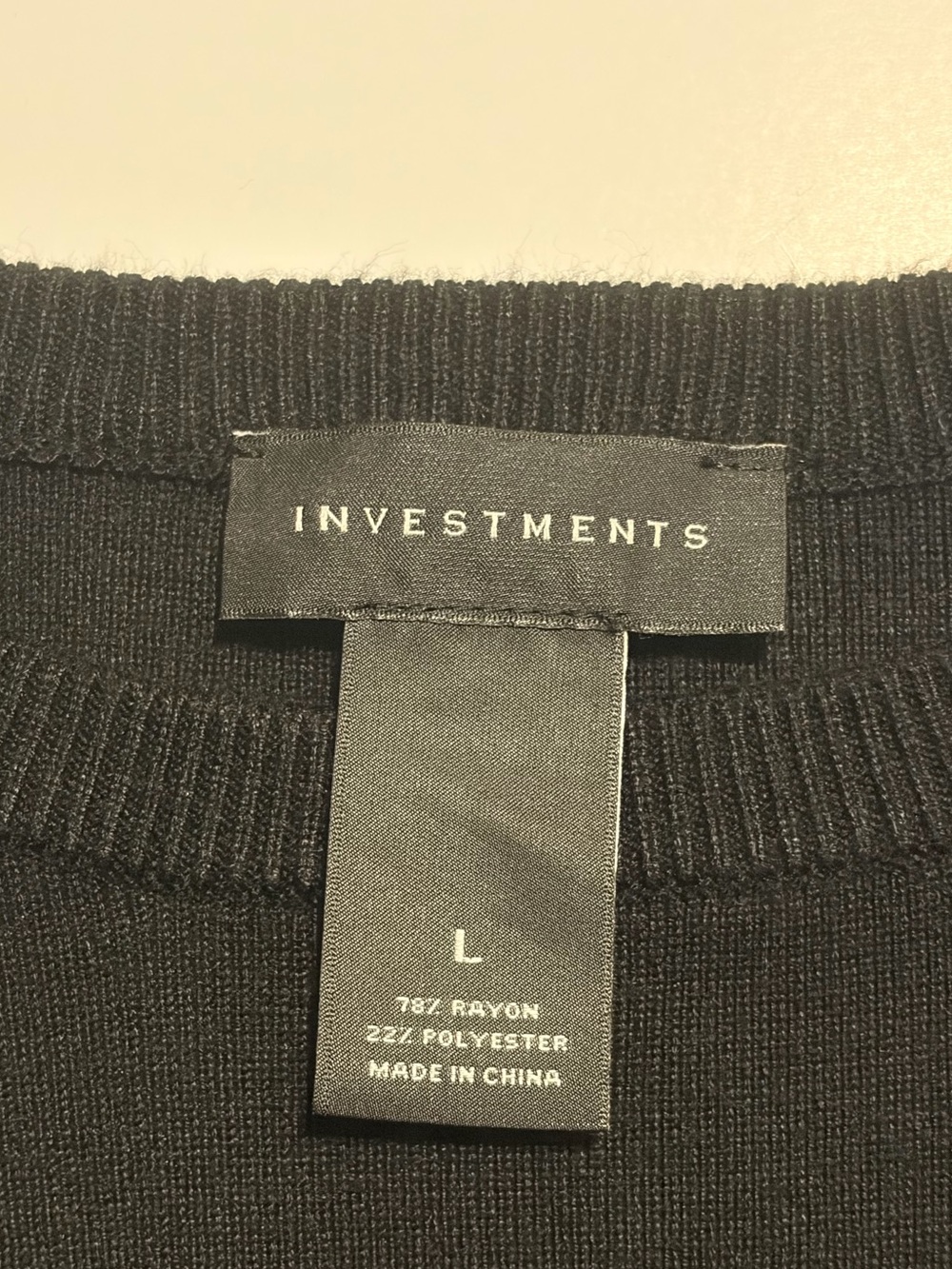 Investments Black Knit Shoulder-Button Sweater - Picture 4 of 7